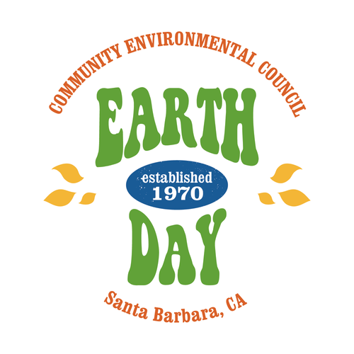 2023 earth day logo white circle